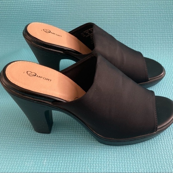 - I love comfort Black Sammie 4” heels . stretch band uppers - Picture 1 of 8